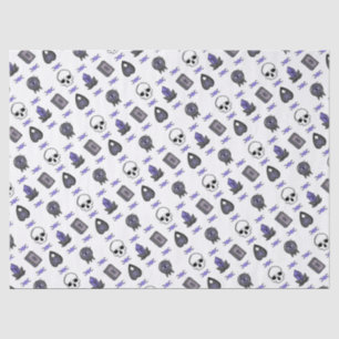 Papel De Seda Ametist Witch Gothic Triple Moon Patterno