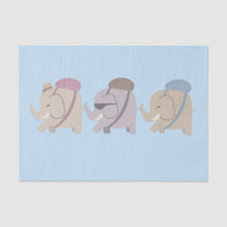 Papel De Seda amigos elefantes