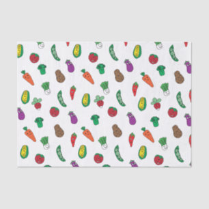 Papel De Seda Amigos pequenos felizes do vegetariano