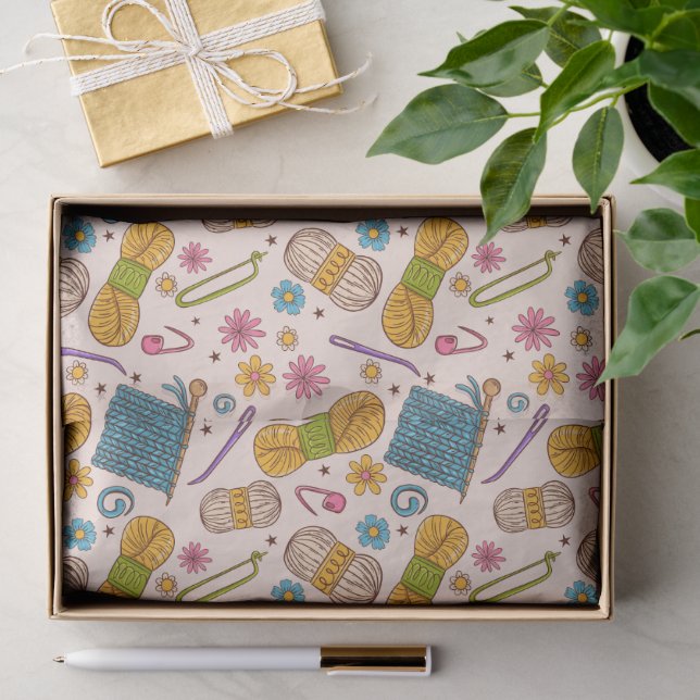 Papel De Seda Amor à Tricô (Presente)