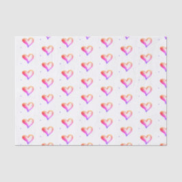 Papel De Seda Amor Corações Brilhantes