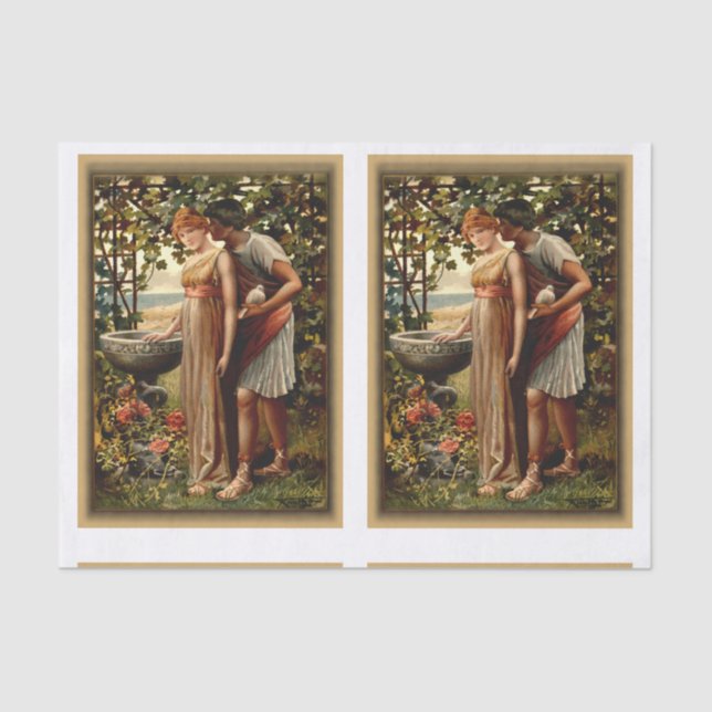 Papel De Seda Amor da mitologia grega - Artesanato do livro de d (Frente )