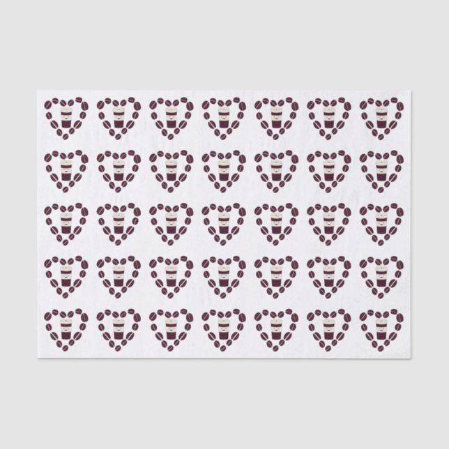 Papel De Seda Amor de Taça de Café (Frente )
