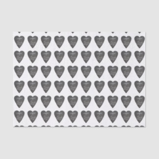 Papel De Seda Amor e Coração em Padrão de Quadro Negro a Giz