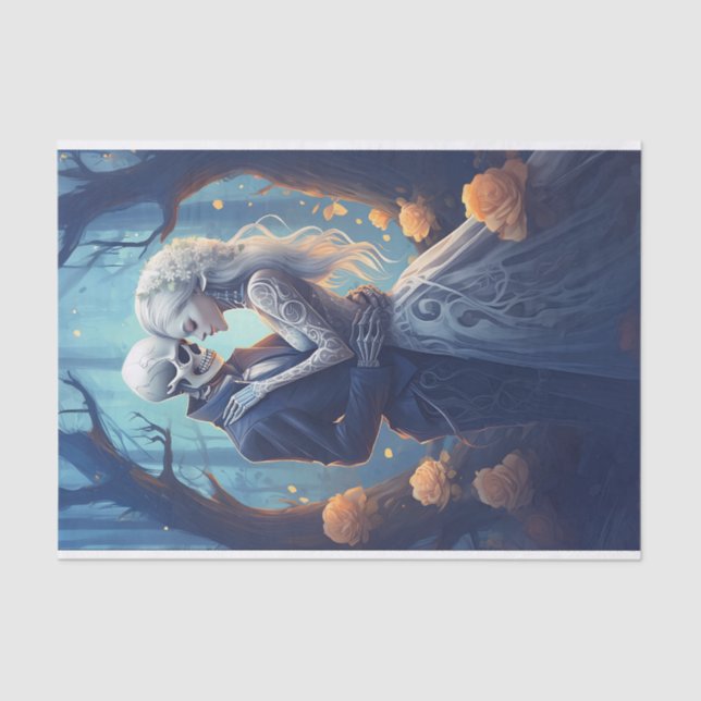 Papel De Seda Amor Eterno, Almas Inseparáveis, Amantes Góticos (Frente )