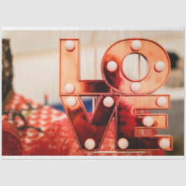 Papel De Seda AMOR (Grande Letra Vermelha)