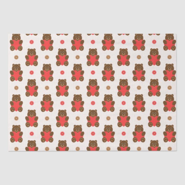 Papel De Seda Amor Ursos (Frente )