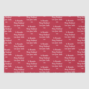 Papel De Seda Amor Vermelho De Papais noeis Personalizados No Na