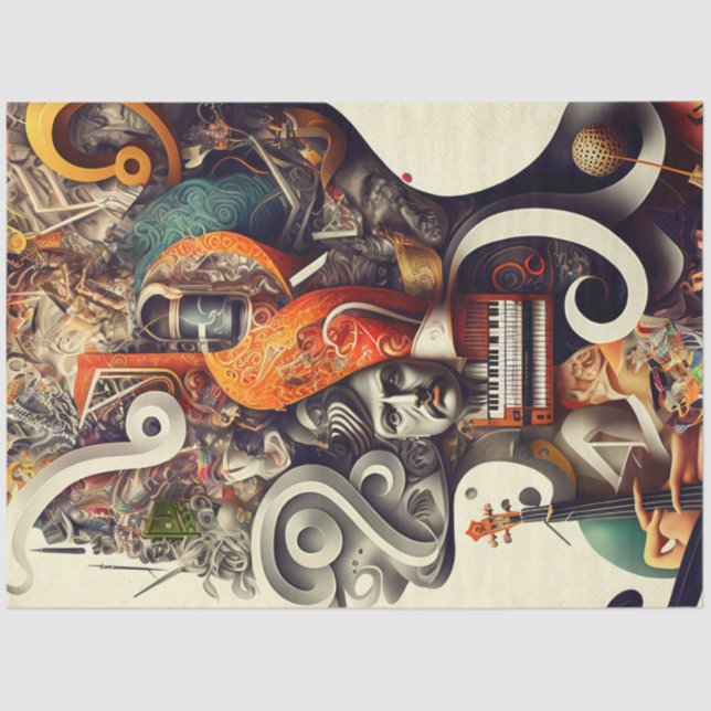 Papel De Seda Anatomia do Music Series Design 4 (Frente )