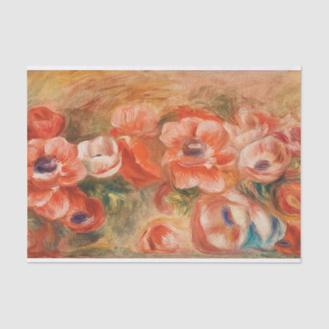 Papel De Seda Anêmonas (2) por Auguste Renoir Decoupage (Frente )