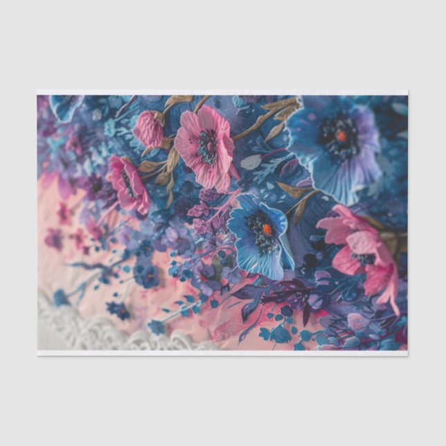 Papel De Seda Anenomos de cores vívidas (Frente )