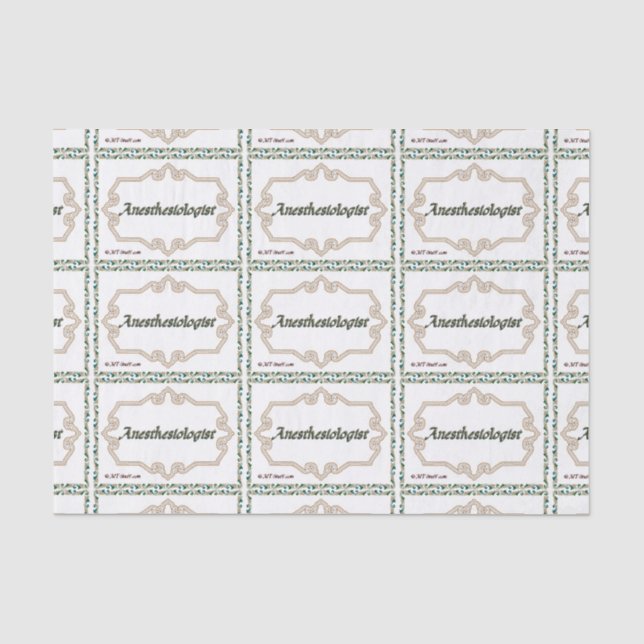 Papel De Seda Anesthesiologist - elegante (Frente )
