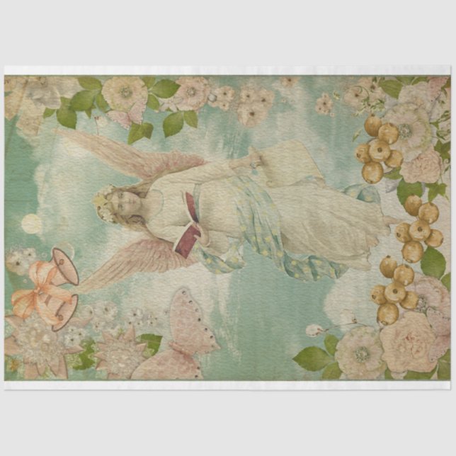 Papel De Seda Angel Christmas Bells (Frente )