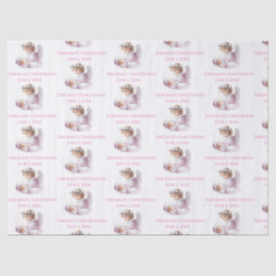 Papel De Seda Angel Observando o batismo da menina