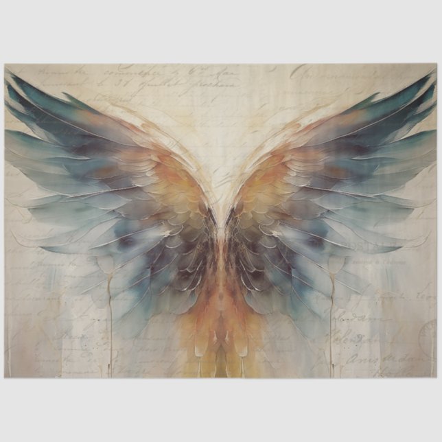 Papel De Seda Angel Wings 2 Impressionismo do Abstrato etéreo (Frente )