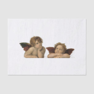 Papel De Seda Angels anjo Vintage - Madonna Sixtina Raphael -