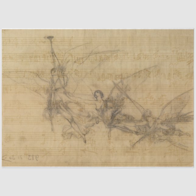 Papel De Seda Angels e Music Decoupage Paper (Frente )