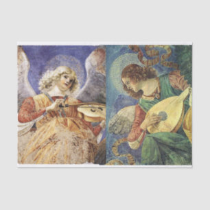 PAPEL DE SEDA ÂNGULOS DE NATAL DO FAZER MÚSICO