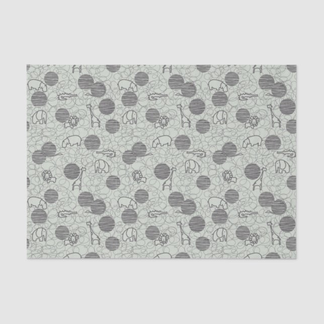 Papel De Seda animais 1 do safari (Frente )