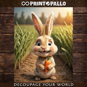 Papel De Seda Animais de Criação: o coelhinho