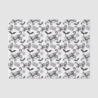 Papel De Seda Animais de Esqueleto Branco