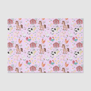 Papel De Seda Animais de exploração culinários, Barnyard, fundo
