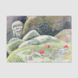 Papel De Seda Animais de floresta e crianças Elsa Beskow