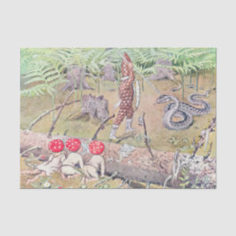 Papel De Seda Animais de floresta e crianças Elsa Beskow