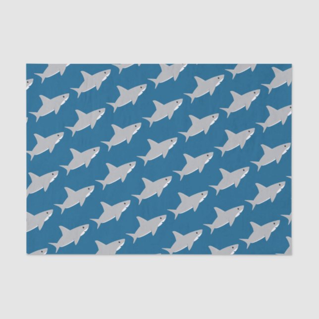 Papel De Seda Animais de Tubarão (Frente )