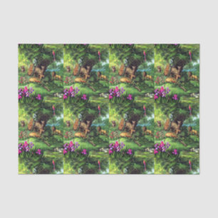 Papel De Seda Animais do vintage