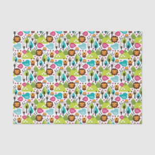 Papel De Seda animais selvagens retros do leão do safari dos