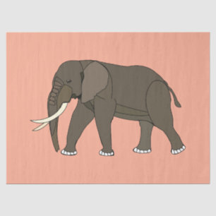 Papel De Seda Animal Elefante