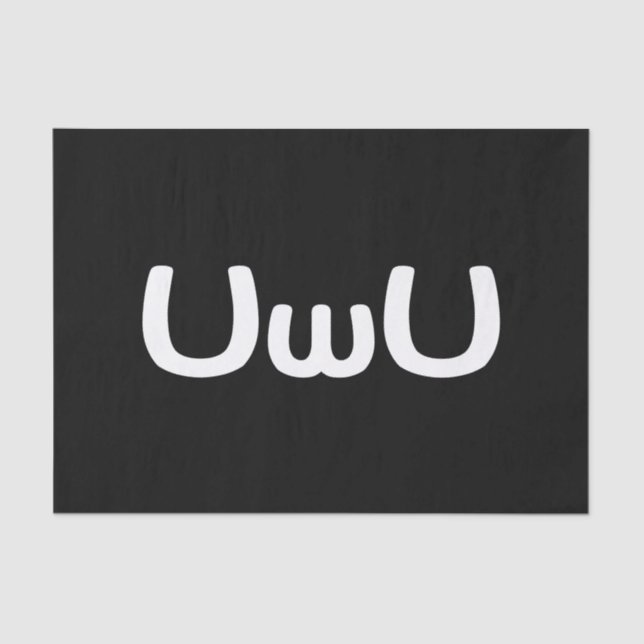 Papel De Seda Anime Feliz Da UwU Face Emoticon (Frente )