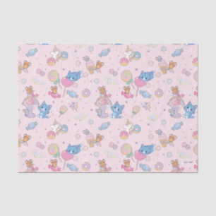 Papel De Seda Anime o Tom, o Jerry e o padrão Tuffy Candyland