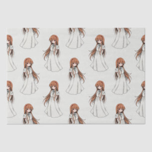 Papel De Seda Anime Weeb Girl Manga Pattern Design