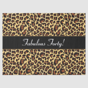 Papel De Seda Aniversário 40 A23 fabuloso do leopardo preto