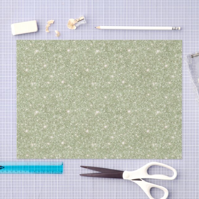Papel De Seda Aniversário Brilhante Verde Abacate Chic (Arte )
