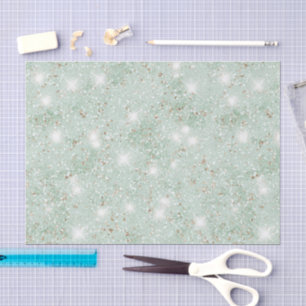 Papel De Seda Aniversário Brilho Falso Verde Menta