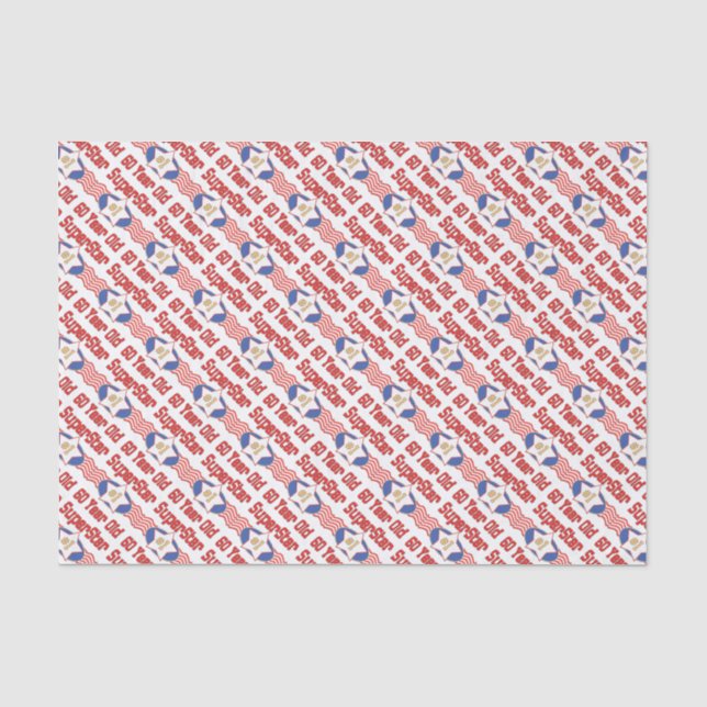 Papel De Seda Aniversário da estrela mundial 60th (Frente )