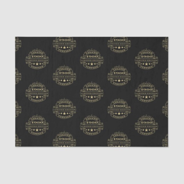 Papel De Seda Aniversário de 1980 (Frente )