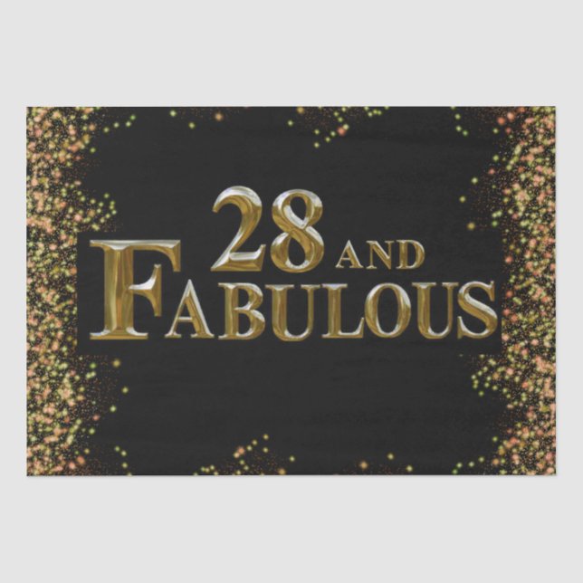 Papel De Seda Aniversário de 28 anos (Frente )