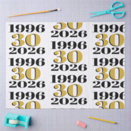 Papel De Seda Aniversário de 30 anos Milestone Vintage 1996