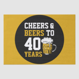 Papel De Seda aniversário de 40 anos para 40 anos