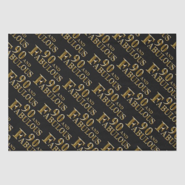 Papel De Seda Aniversário de 90 anos (Frente )