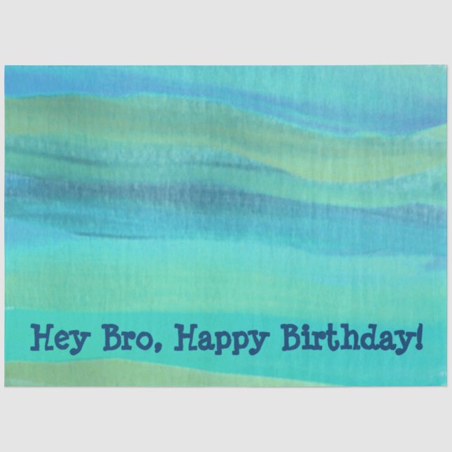 Papel De Seda Aniversário De Azul (Frente )