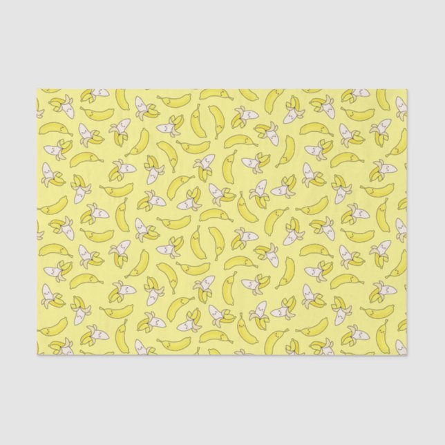 Papel De Seda Aniversário de criança de Banana Cute Kawaii (Frente )
