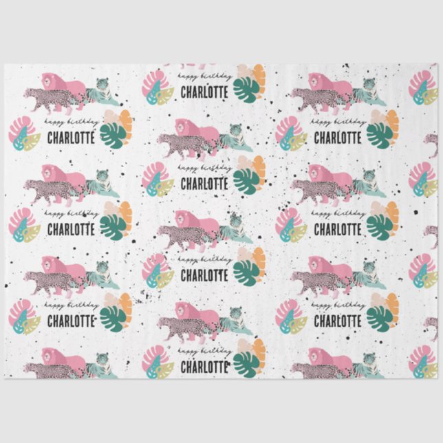 Papel De Seda Aniversário de criança Selvagem de Festas de anive (Frente )