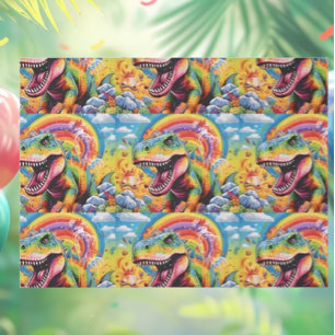 Papel De Seda aniversário de dinossauros, bonito