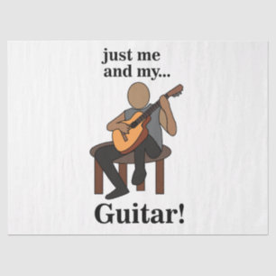Papel De Seda Aniversário de Guitarrista Tocando Violão