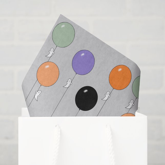 Papel De Seda Aniversário de Halloween (Sacola de presentes)